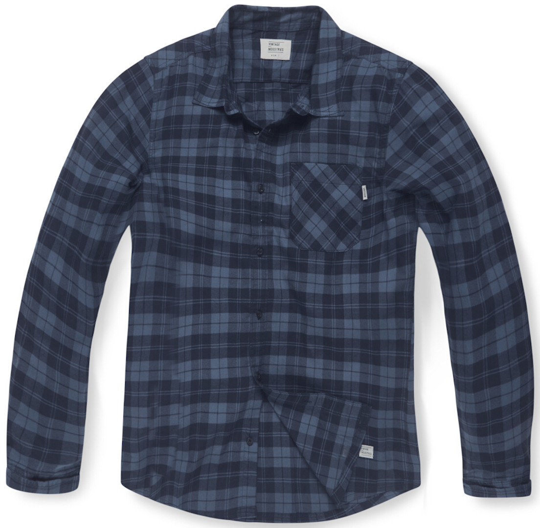 Рубашка Vintage Industries Riley Flannel, синяя