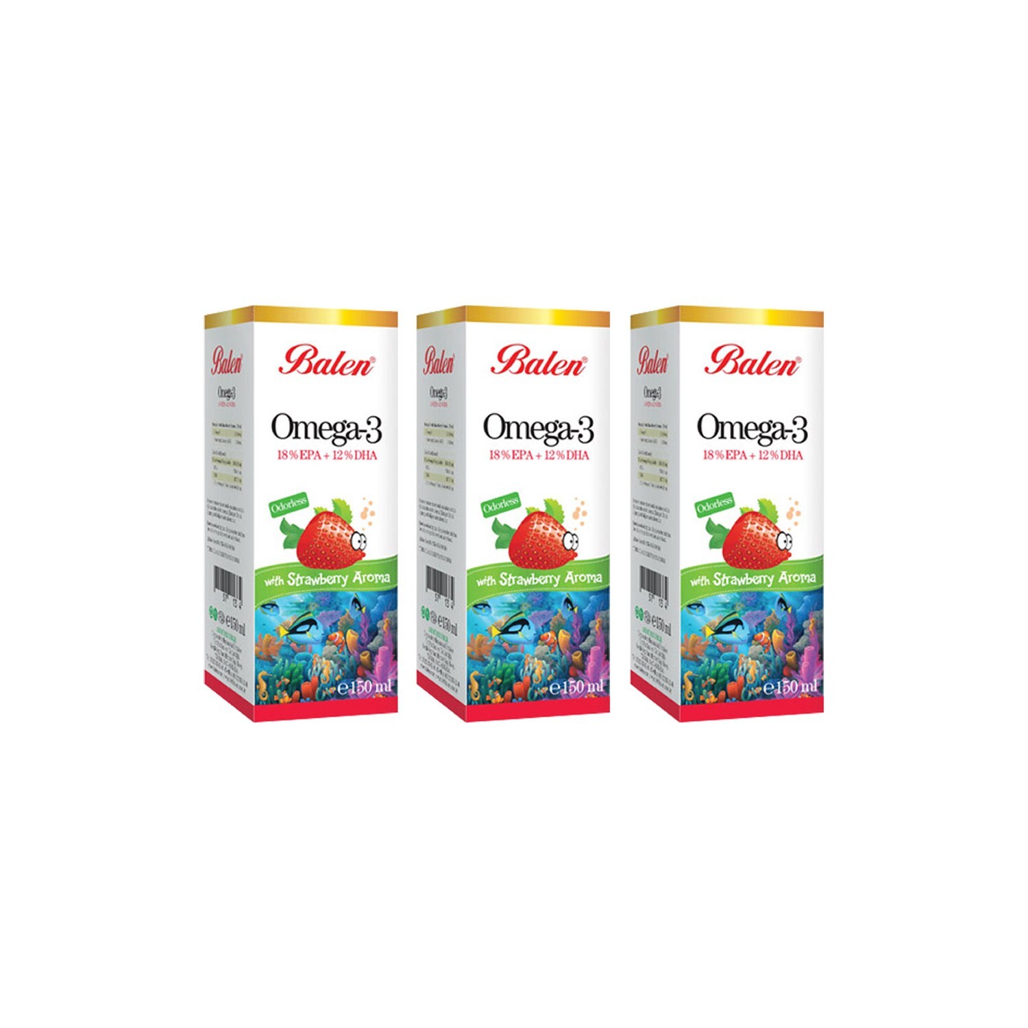 

Balen Omega 3 Рыбий жир со вкусом клубники x 3 шт