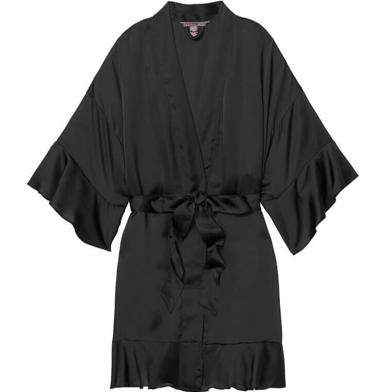 

Халат Victoria's Secret Georgette Flounce, черный