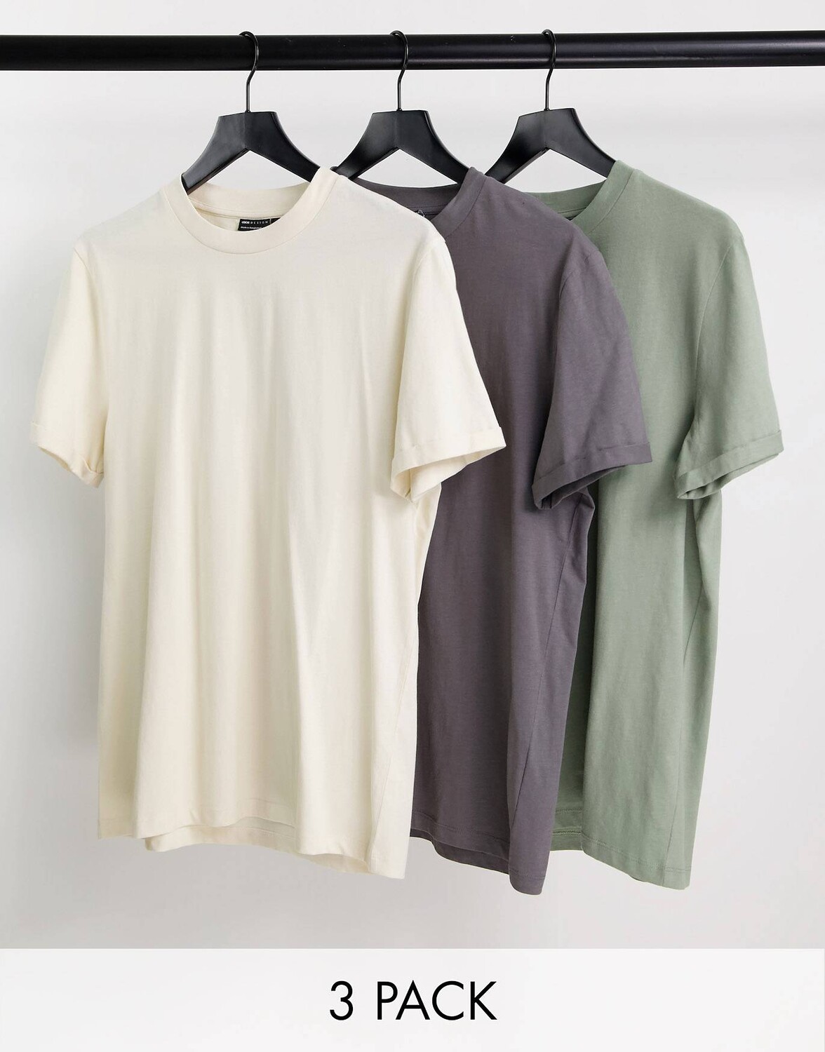 

Разноцветная футболка с отворотами ASOS DESIGN 3