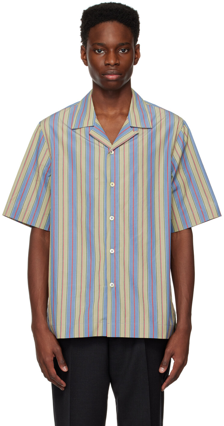 

Рубашка в сине-бежевую полоску Paul Smith