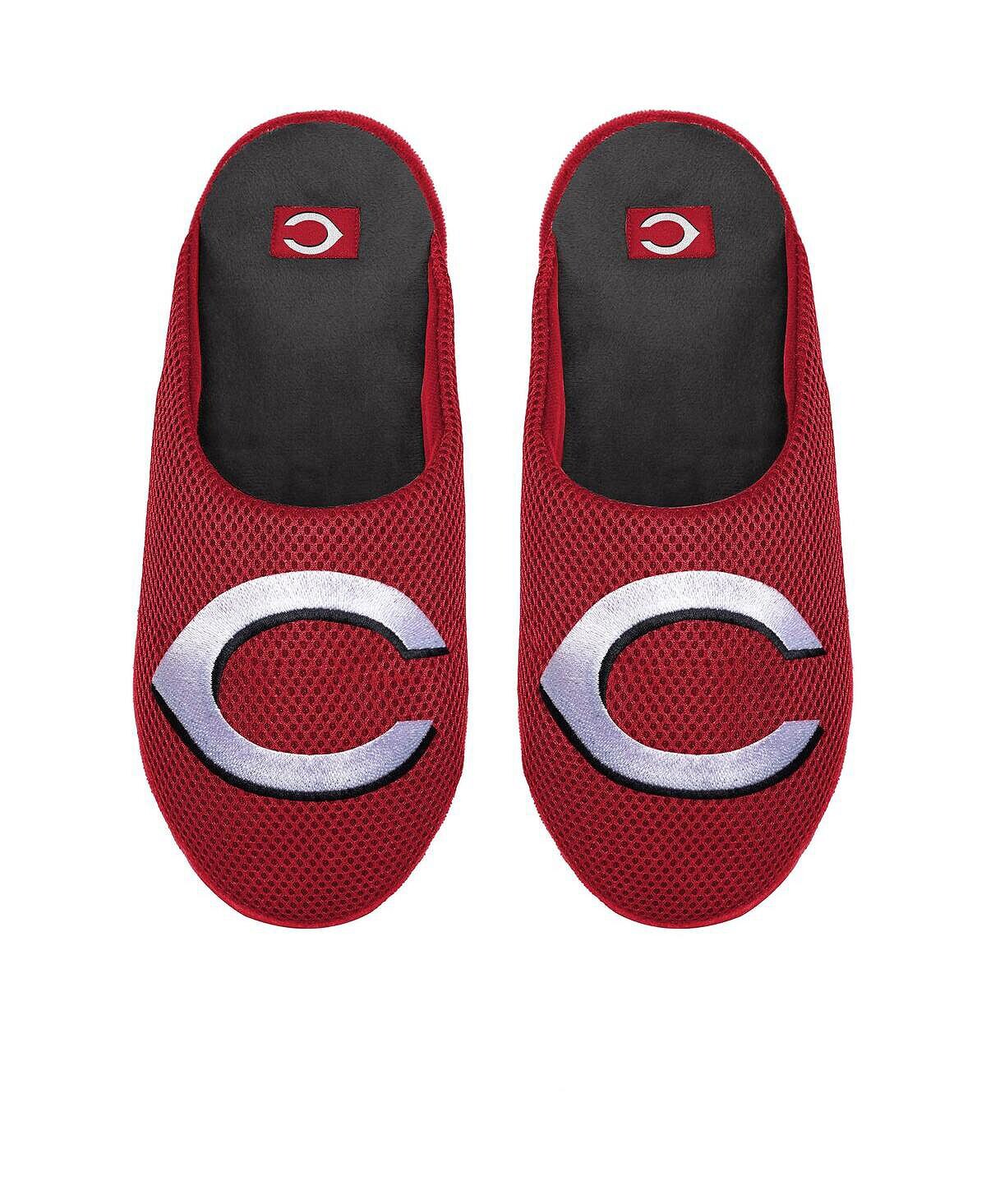 

Мужские сетчатые тапочки cincinnati reds с большим логотипом и цветными блоками FOCO, красный