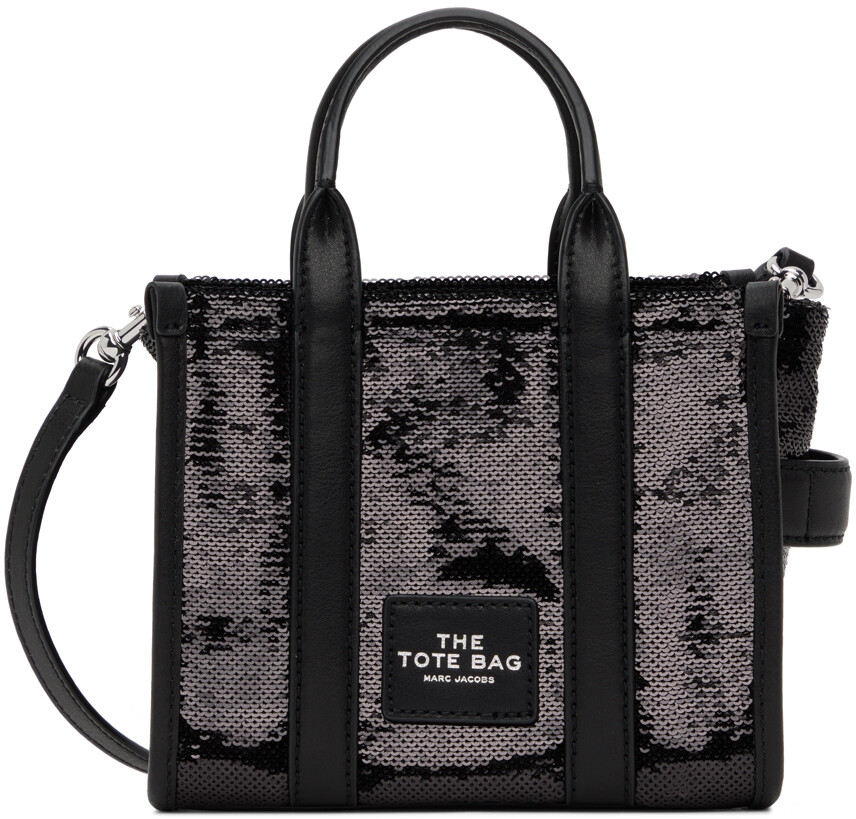 

Черная мини-тоут с пайетками Marc Jacobs