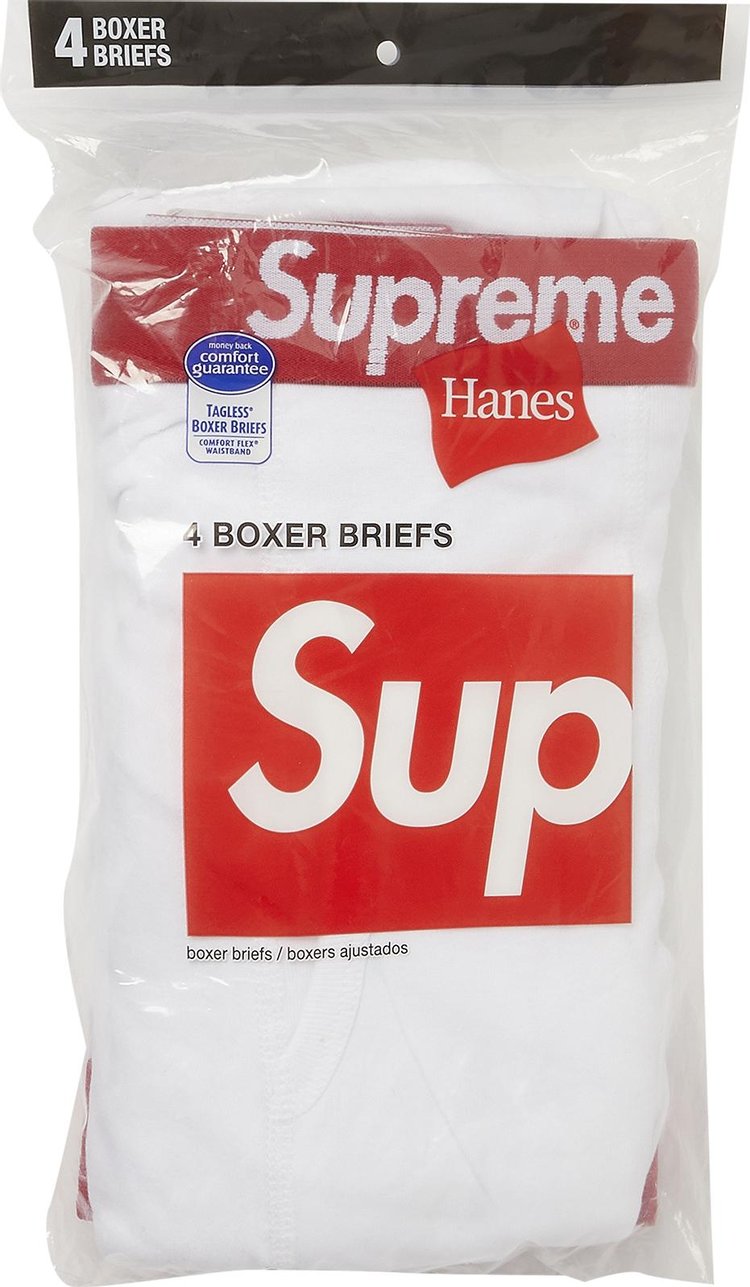 Боксеры Supreme x Hanes Boxer Briefs (4 Pack) 'White', белый