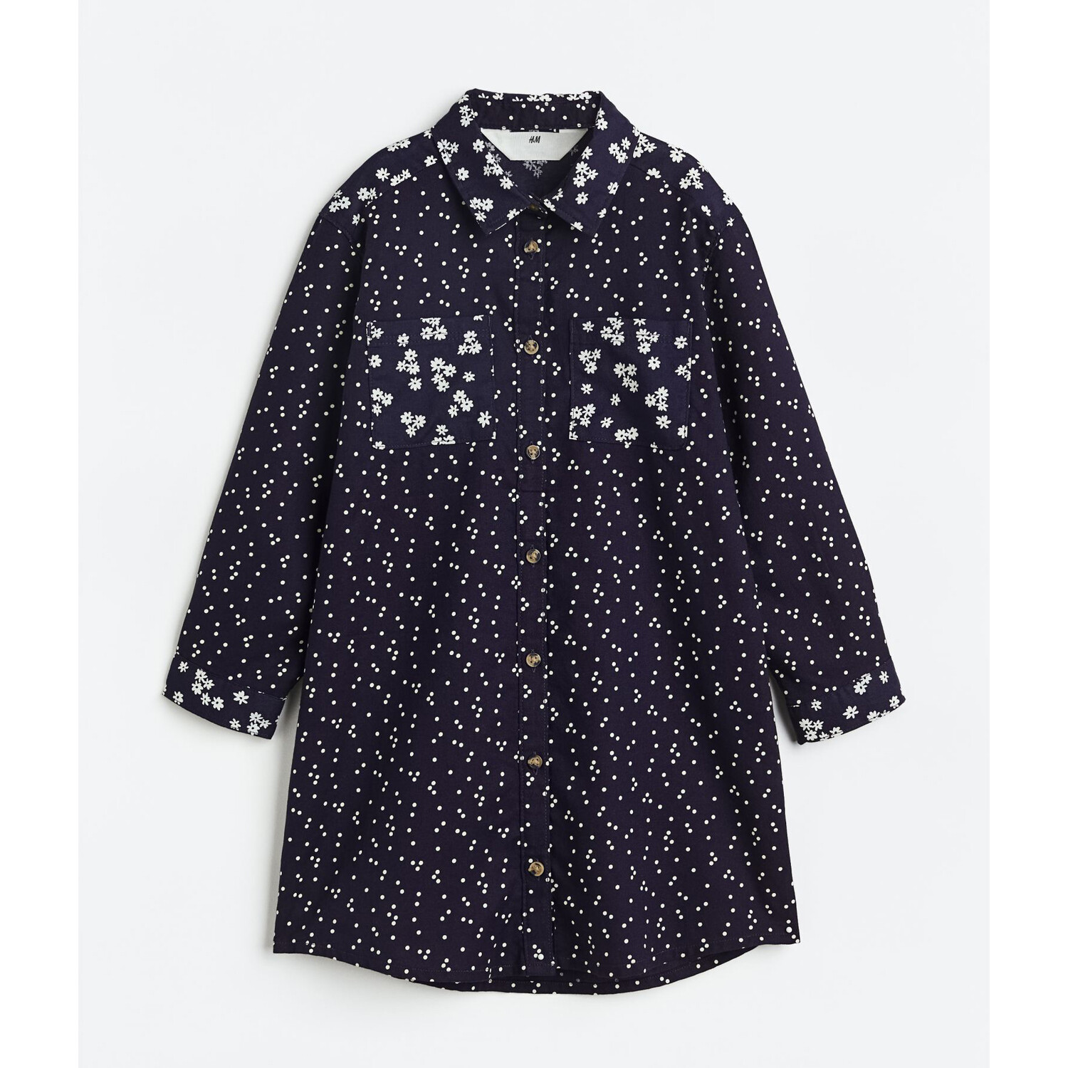 

Платье спортивного покроя H&M Floral, темно-синий/белый