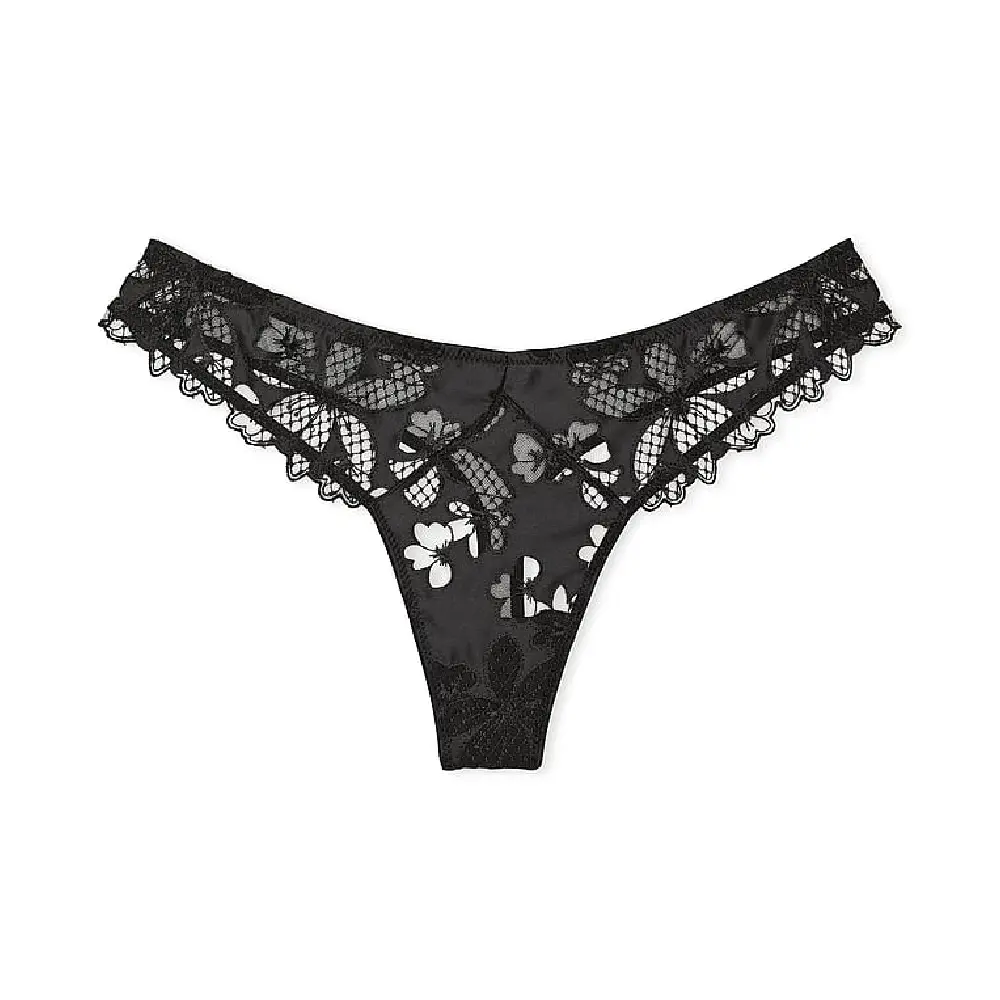 

Трусы Victoria's Secret Very Sexy Floral Embroidered, черный