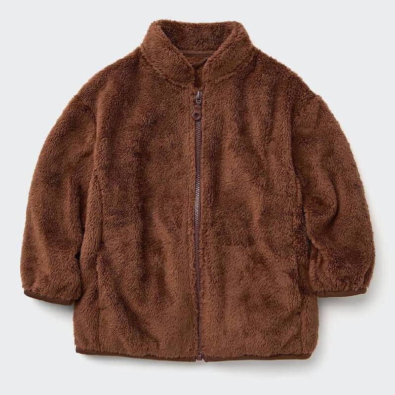 

Куртка флисовая для малышей Uniqlo Toddler Fluffy Zipped, коричневый