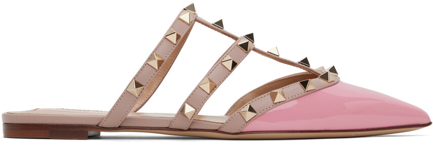 

Розовые тапочки Rockstud Valentino Garavani