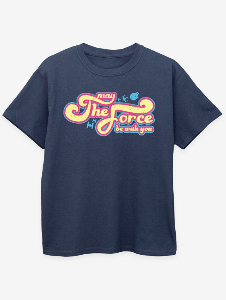 

Детская темно-синяя футболка с принтом NW2 Star Wars Retro Slogan George., нави