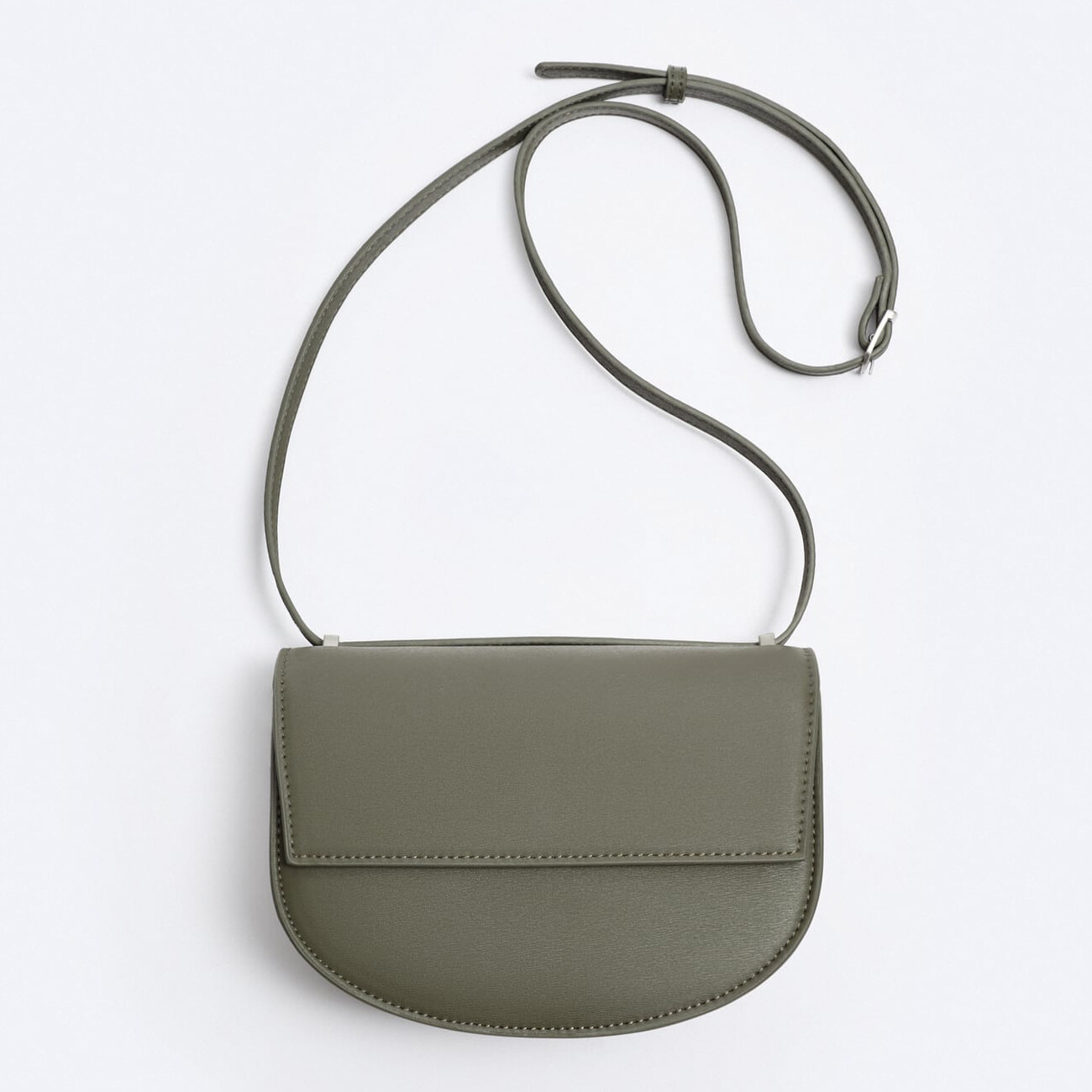 

Сумка Zara Crossbody With Foldover Flap, хаки