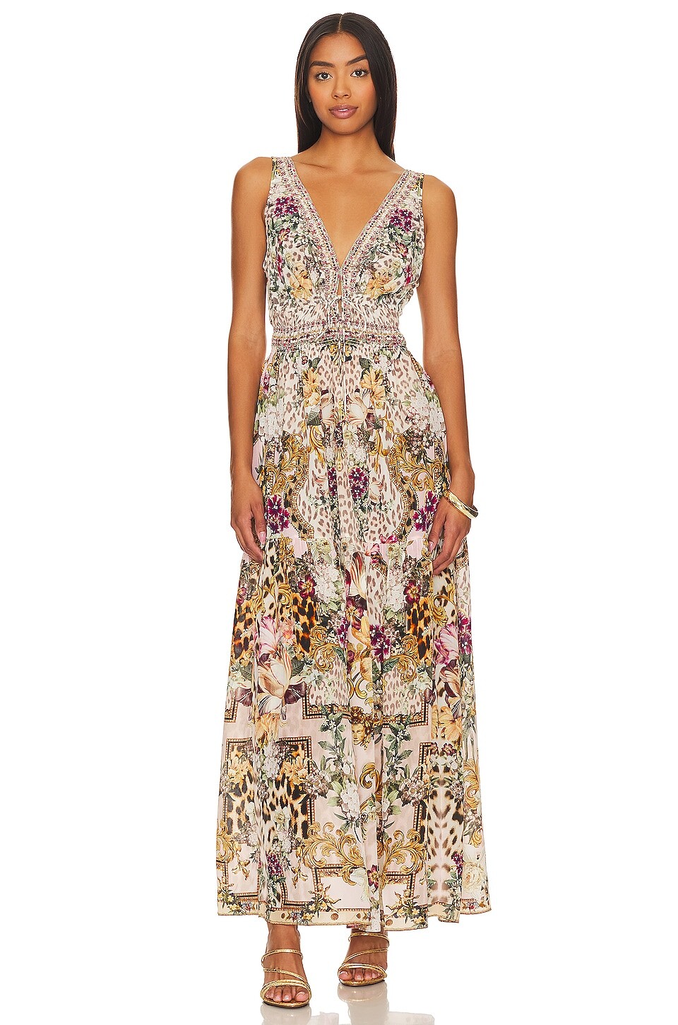 

Платье миди Camilla Shirred Waist, цвет BAMBINO BLISS