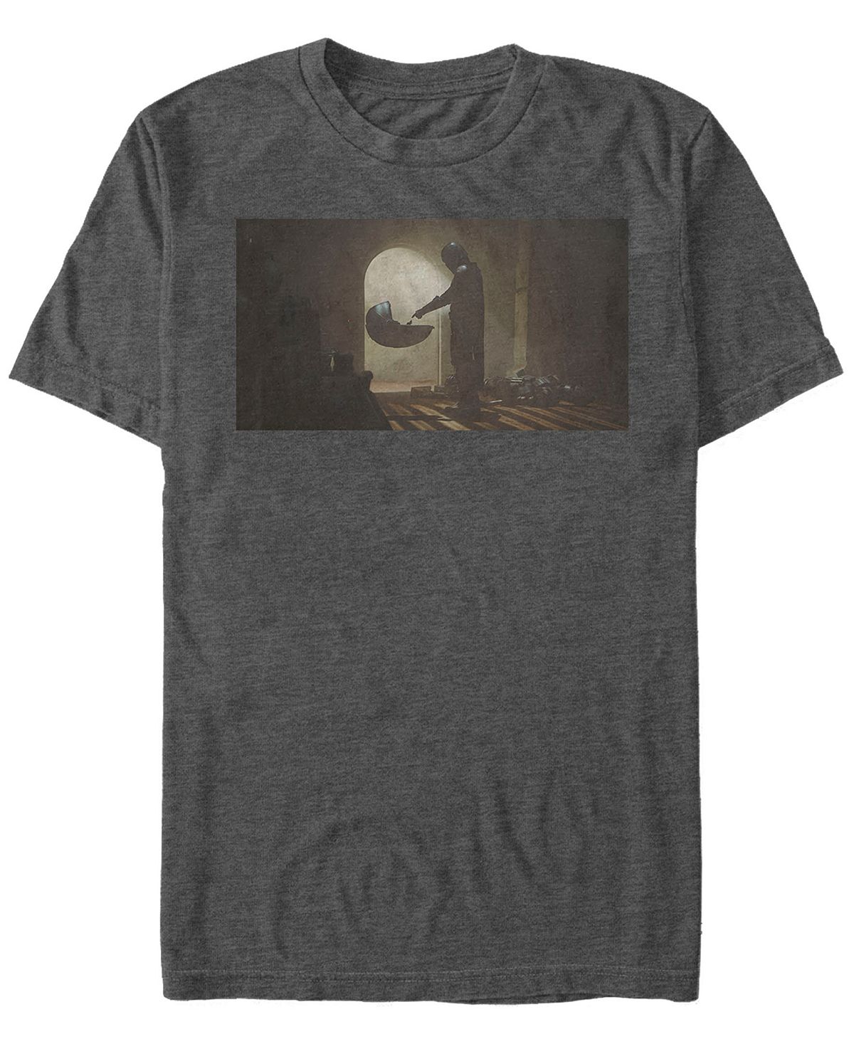 Звездные войны мандалорец первая встреча с коротким рукавом мужская футболка Fifth Sun, темно-серый фото