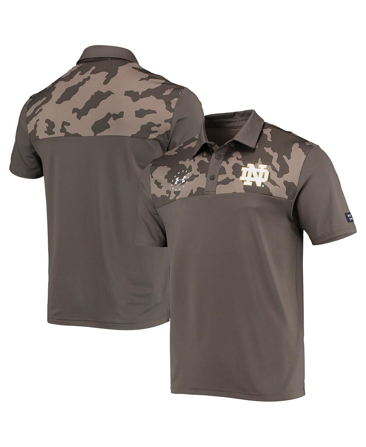 

Мужское оливковое поло notre dame fighting irish в стиле милитари Under Armour