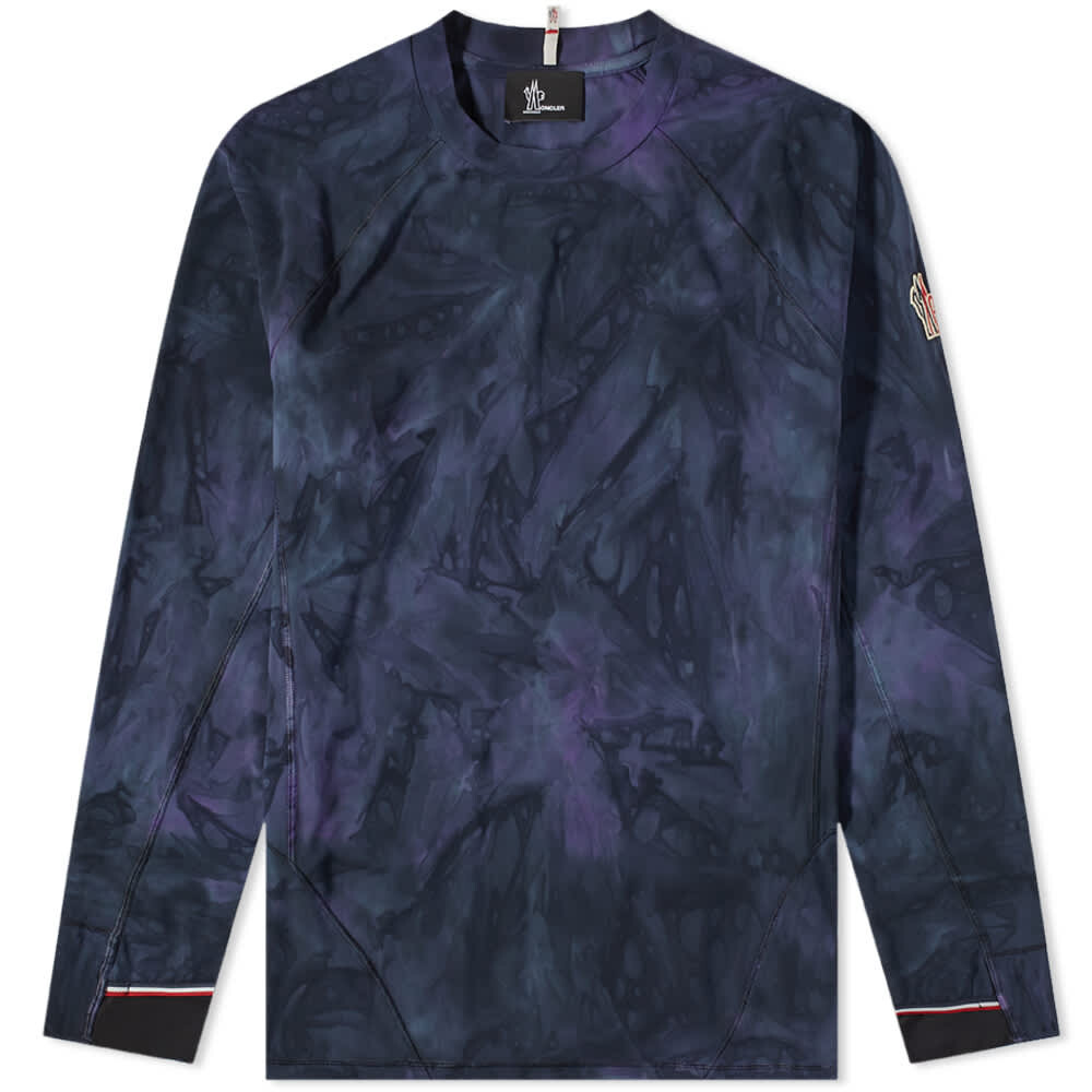 

Футболка Moncler Grenoble Long Sleeve Tie Dye Tee, Серый