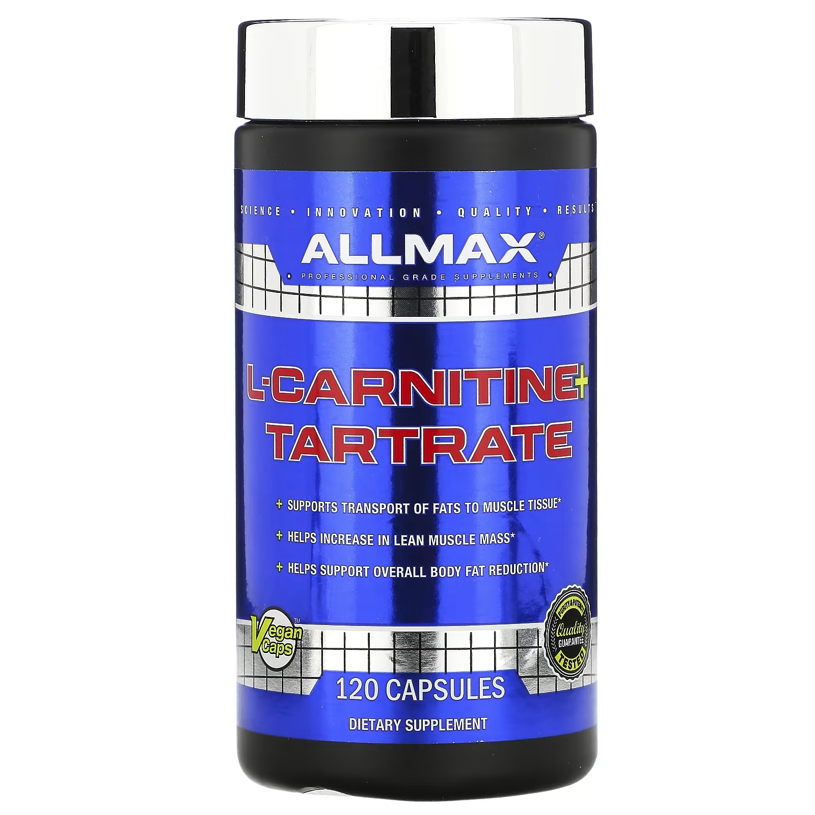 L-карнитин и Тартрат ALLMAX, 120 капсул allmax creatine 3000 120 капсул