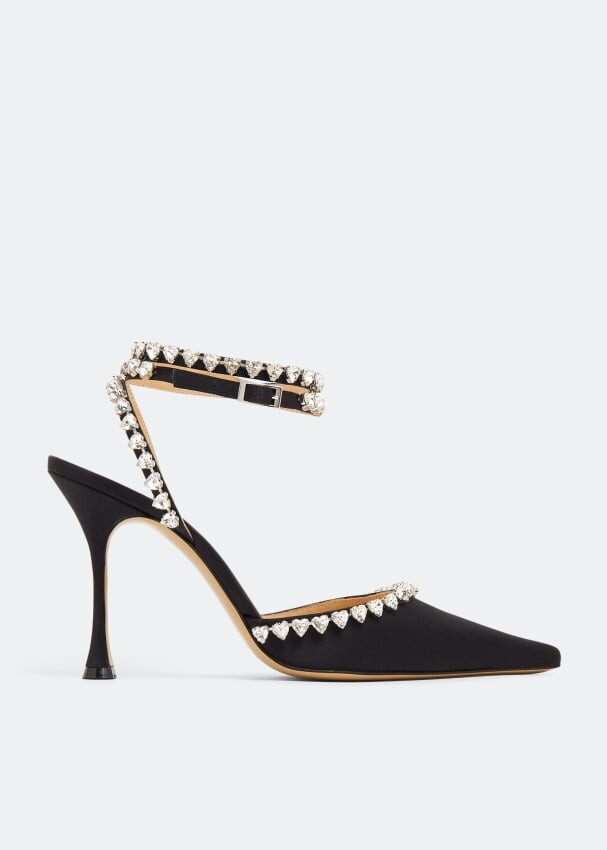

Туфли MACH AND MACH Audrey crystal heart pumps, черный