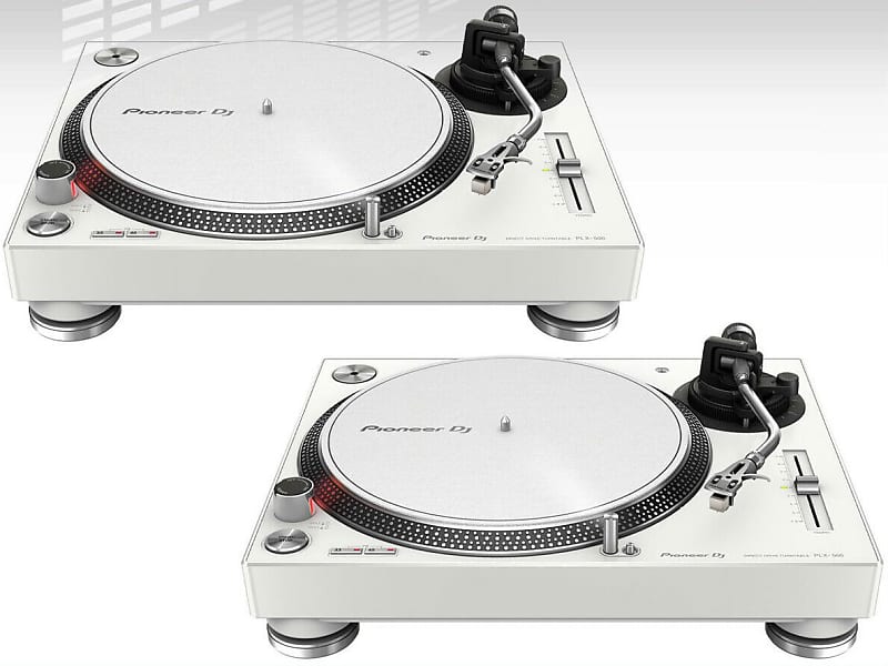 2x Pioneer PLX-500-W High-Torque Direct Drive Vinyl DJ виниловый проигрыватель PLX-500 (WHITE) 2x Pioneer PLX-500-W High-Torque Direct Drive Vinyl DJ turntable PLX-500 (WHITE) - фото