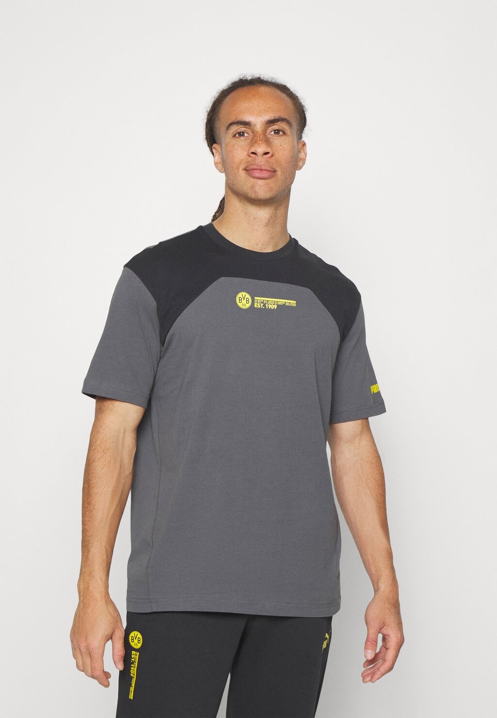 

Team Bvb Borussia Dortmund Culture Tee Puma, цвет shadow gray/black