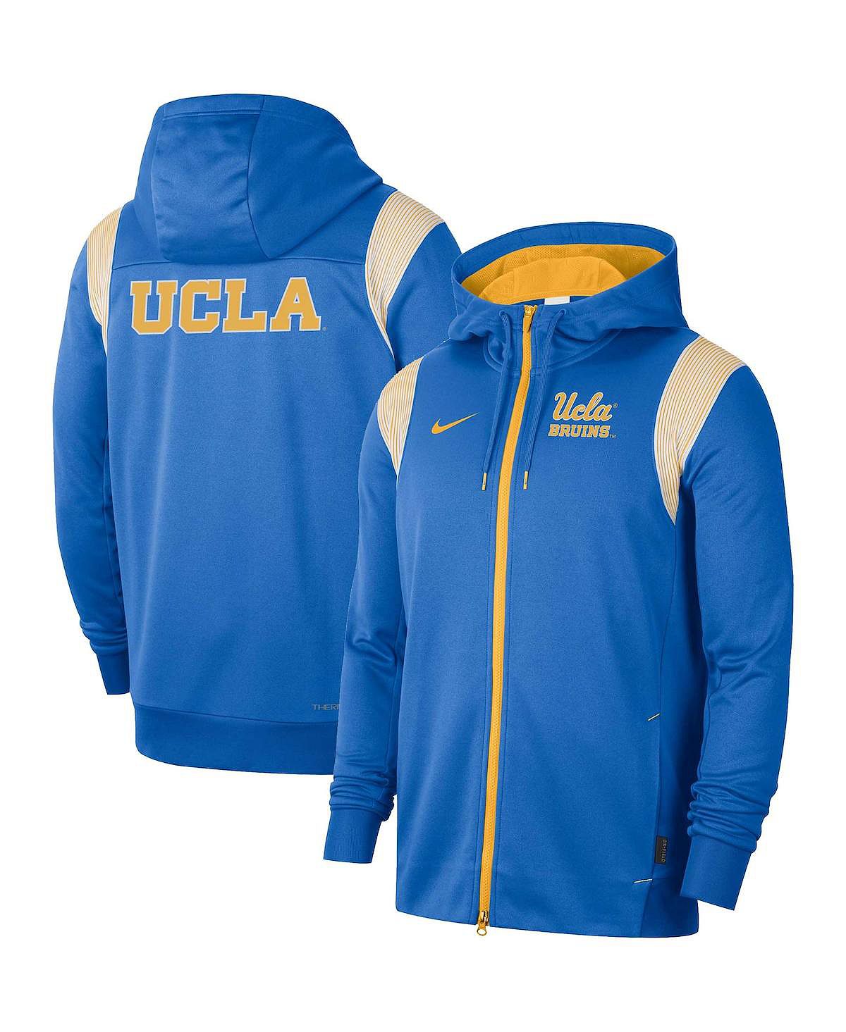 Мужская синяя куртка с капюшоном и молнией во всю длину UCLA Bruins Sideline Lockup Performance Nike