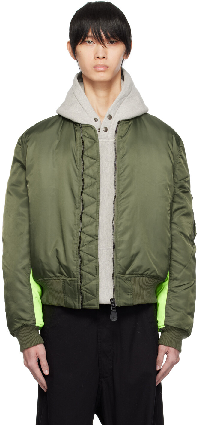 

Хаки-желтый бомбер HI-VIS MA-1 Maharishi