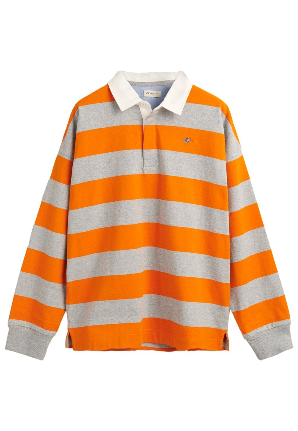 

Поло Striped Shield Heavy Rugger GANT, цвет vivid orange