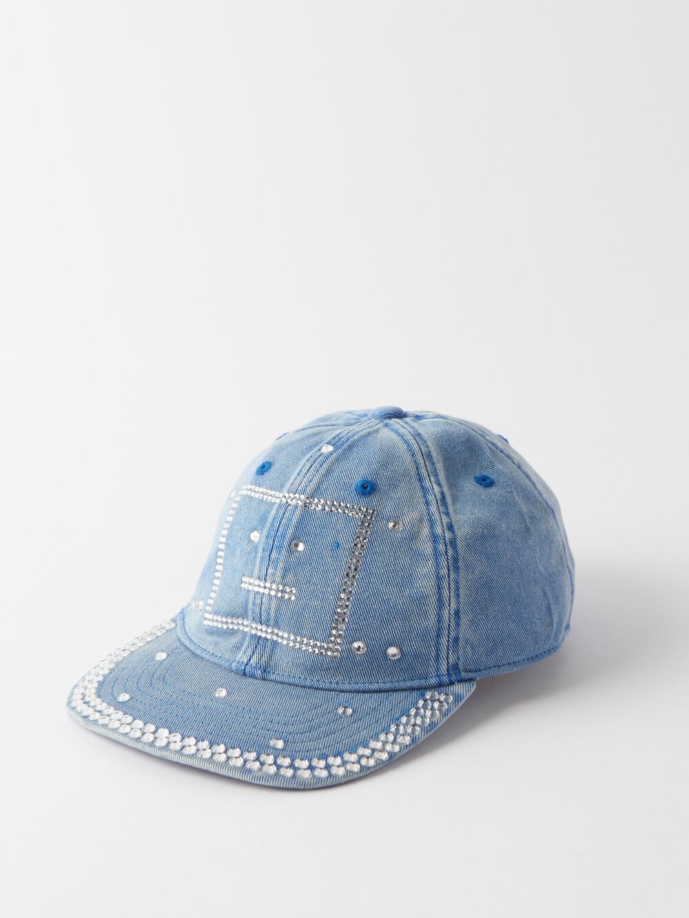 

Джинсовая бейсболка cunov с кристаллами Acne Studios, синий