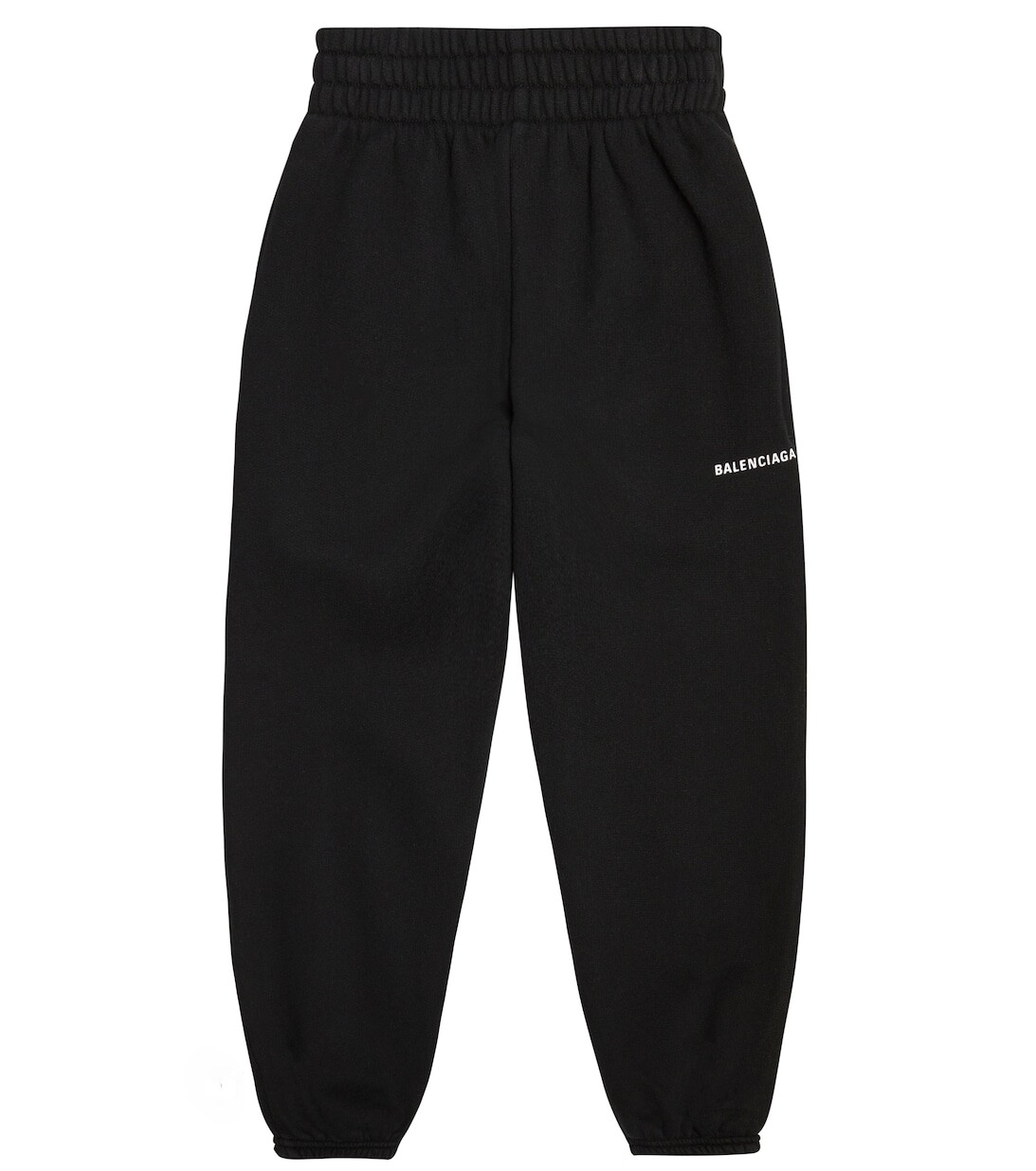 

Спортивные брюки из хлопкового джерси с логотипом Balenciaga Kids, черный