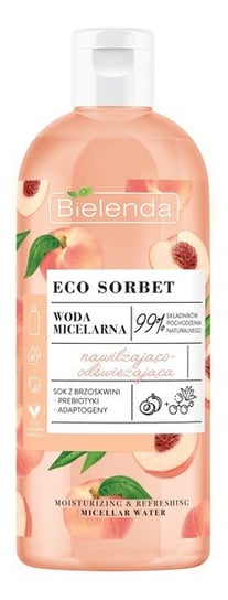 Мицеллярная вода - Увлажнение и освежение, 500 мл Bielenda, Eco Sorbet Peach - мицеллярная вода увлажняющая и успокаивающая bielenda sorbet raspberry 500 мл