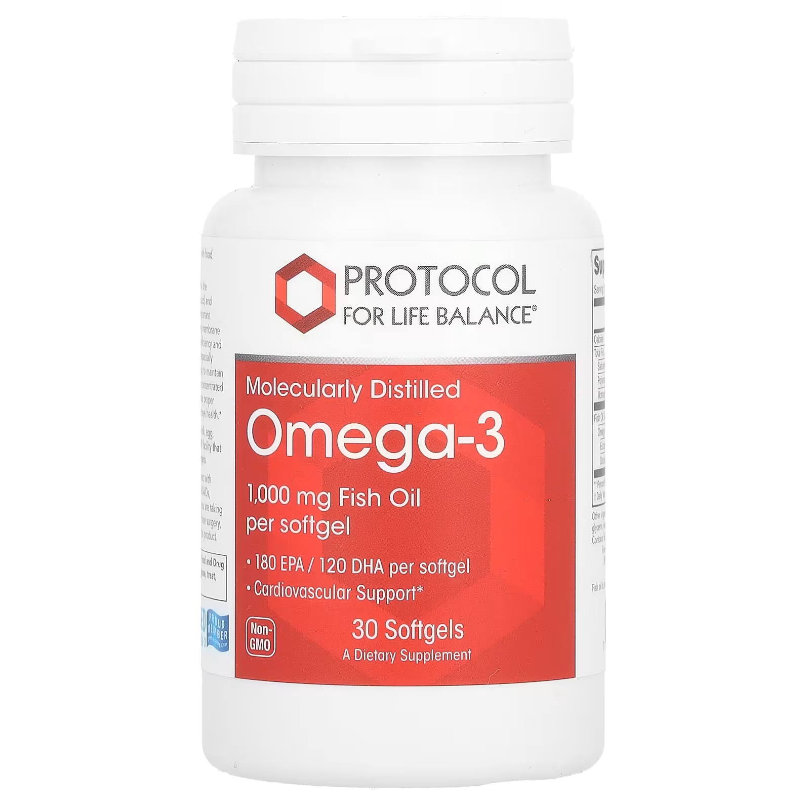 Омега-3 Protocol for Life Balance 1000 мг, 30 таблеток рыбий жир биафишенол с вит е 350 мг 120 шт капсулы