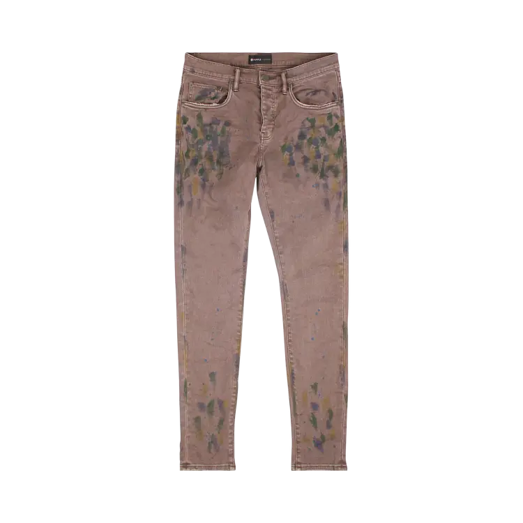 

Джинсы PURPLE BRAND Oil Spill Overdyed 'Sepia', коричневый