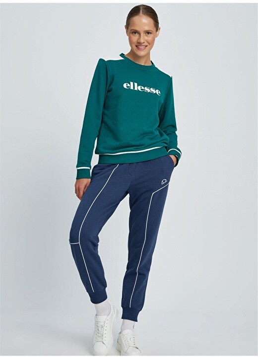 

Зеленый женский свитшот с круглым вырезом Ellesse