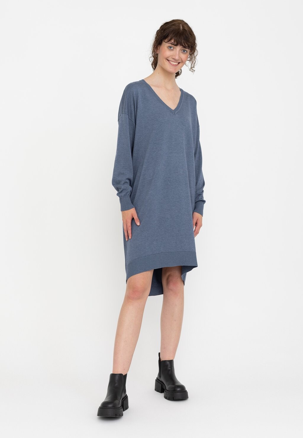 

Трикотажное платье SRLEA V NECK Soft Rebels, китайский меланж