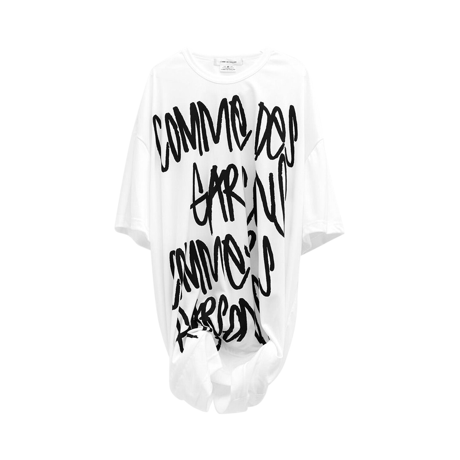 

Футболка с короткими рукавами и логотипом Comme des Garçons, цвет Белый