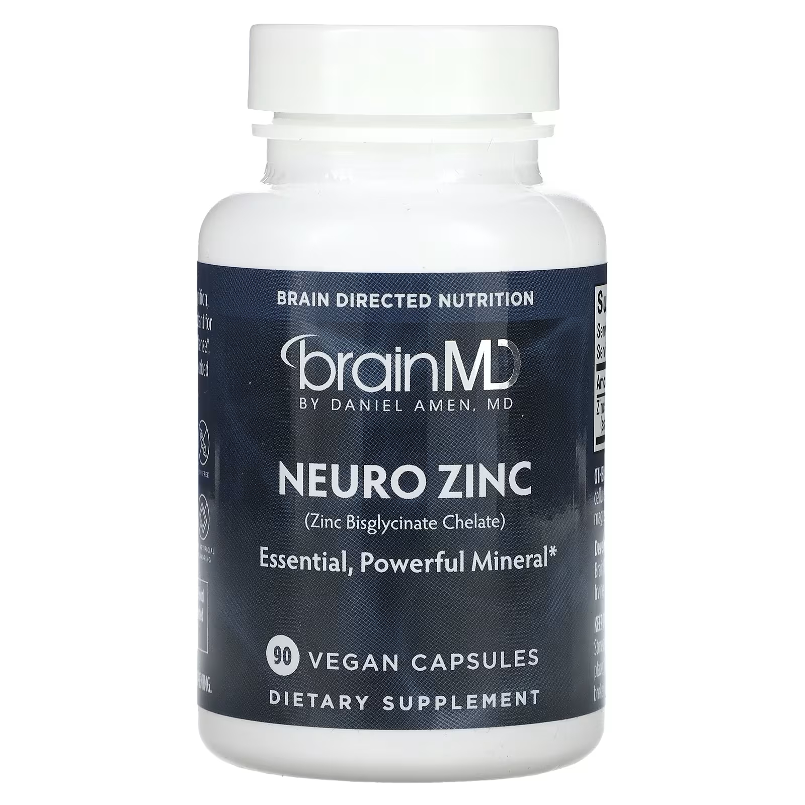 Пищевая добавка BrainMD Neuro Zinc без глютена , 90 веганских капсул brainmd same mood