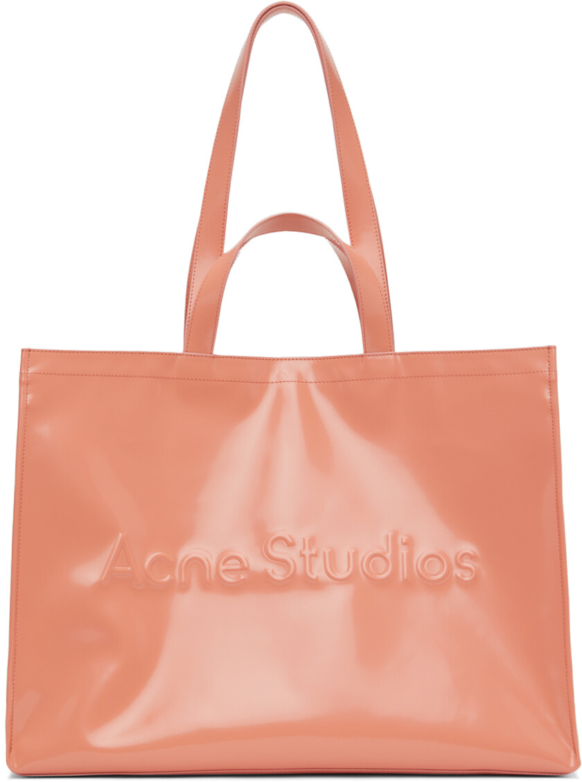 

Розовая большая сумка через плечо с логотипом Salmon Acne Studios