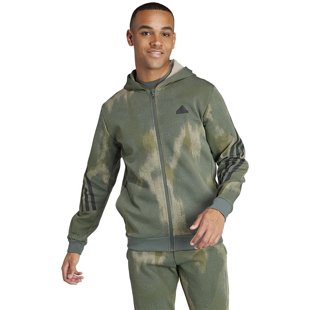 

Толстовка adidas Future Icons 3 Stripes Full Zip, зеленый