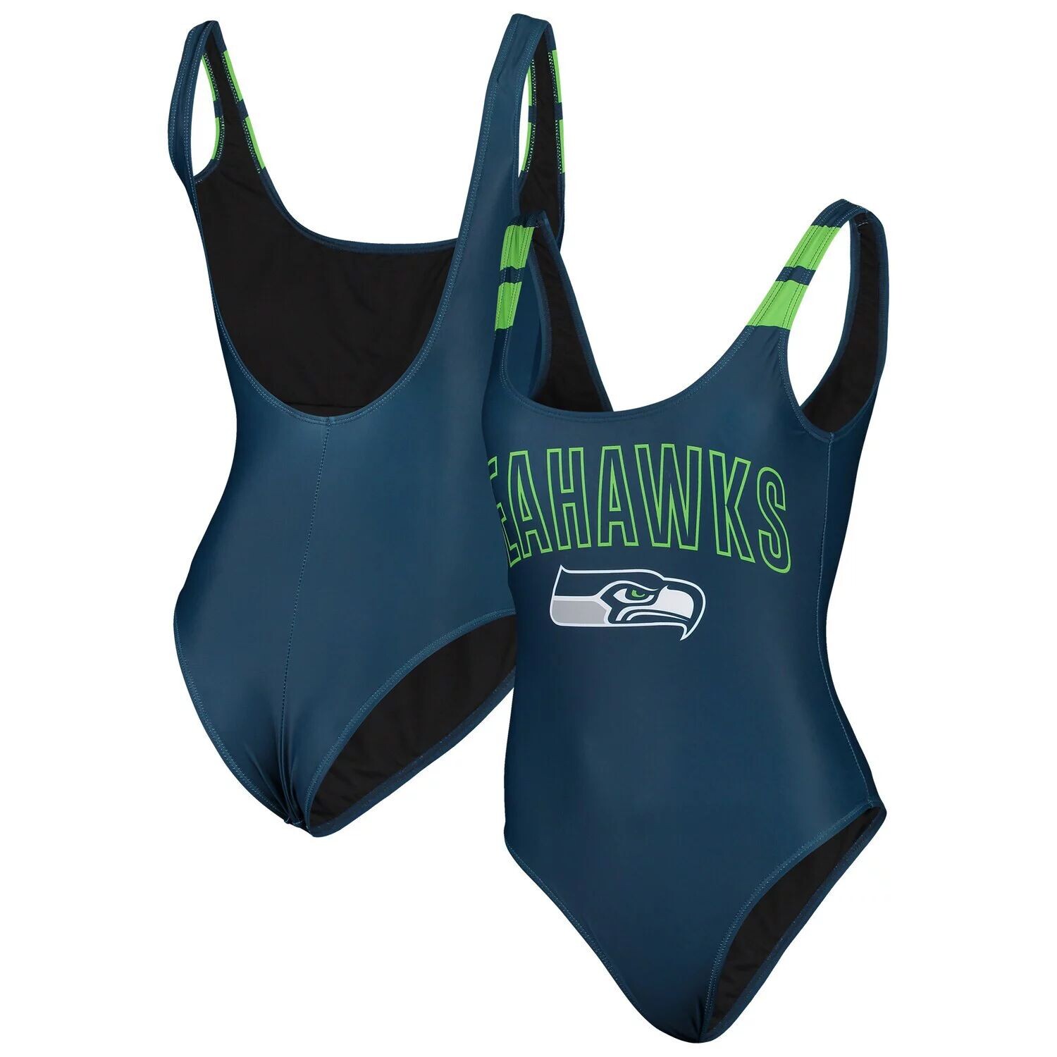 

Женский цельный купальный костюм темно-синего цвета FOCO College Seattle Seahawks