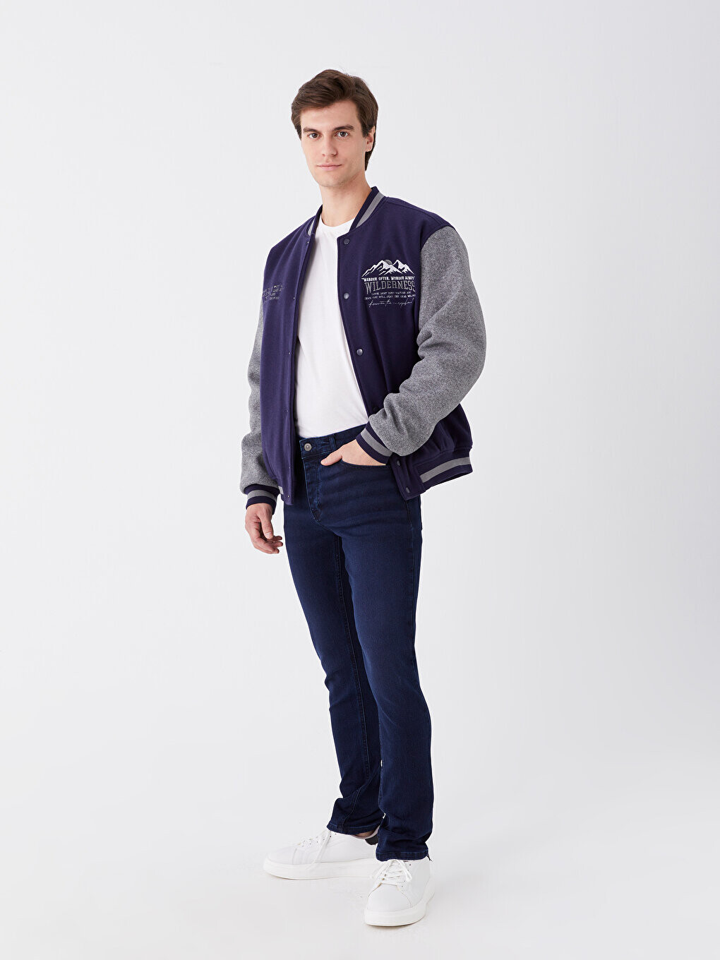

Мужские джинсовые брюки 750 Slim Fit LCW ECO, темное родео
