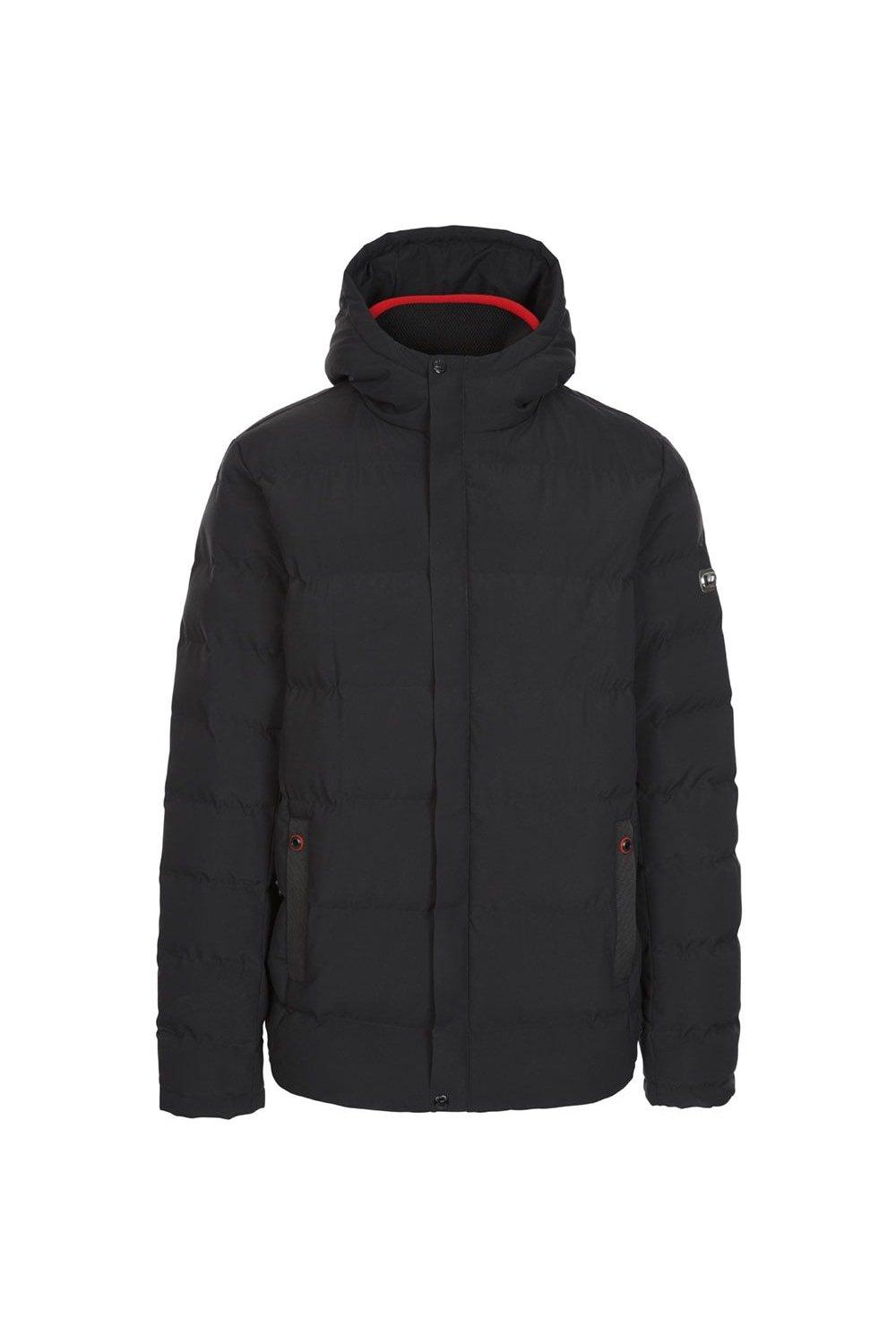 Куртка Хаббтон Trespass, черный мужская стеганая куртка корейская версия японского пуховика зимнее пальто с капюшоном стеганая куртка для мужчин зима 2023