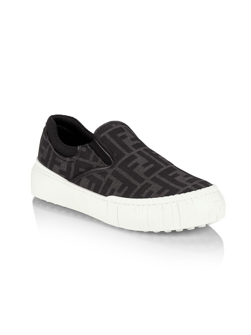 

Кроссовки без шнурков Little Kid's & Kid's Logo Fendi, черный
