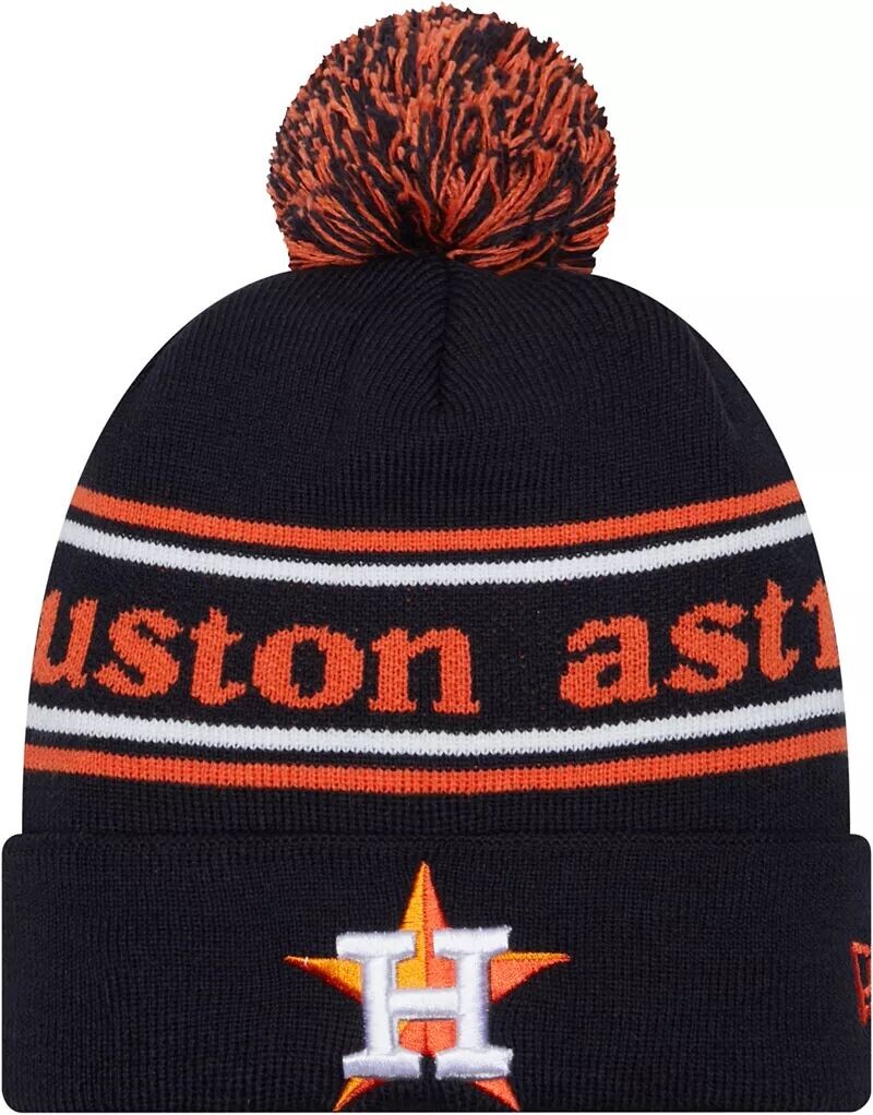 

Темно-синяя вязаная шапка New Era Youth Houston Astros