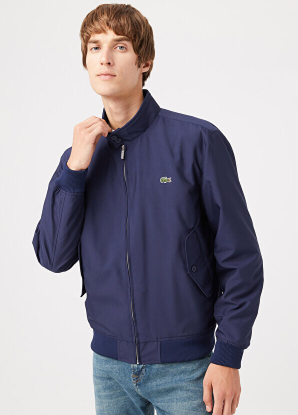 

Темно-синяя мужская куртка с высоким воротником Lacoste, Синий