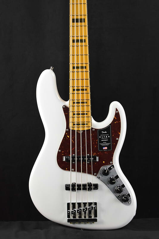 

Басс гитара Fender American Ultra Jazz Bass V Arctic Pearl Maple Fingerboard