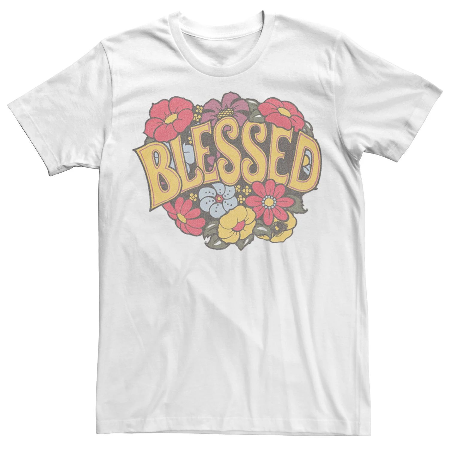 Мужская футболка с цветочным венком Blessed, White Licensed Character, белый мужская футболка зайка с цветочным венком l желтый