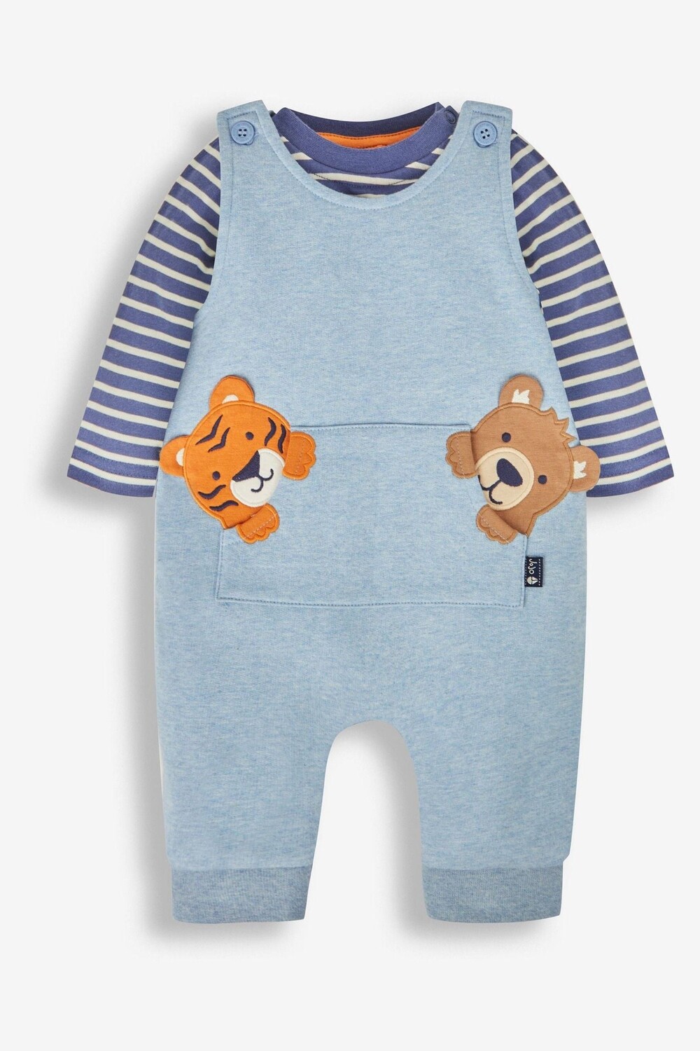 

Комплект из комбинезона и топа с карманами и карманами JoJo Maman Bébé Highland Cow Jojo Maman Bébé, синий