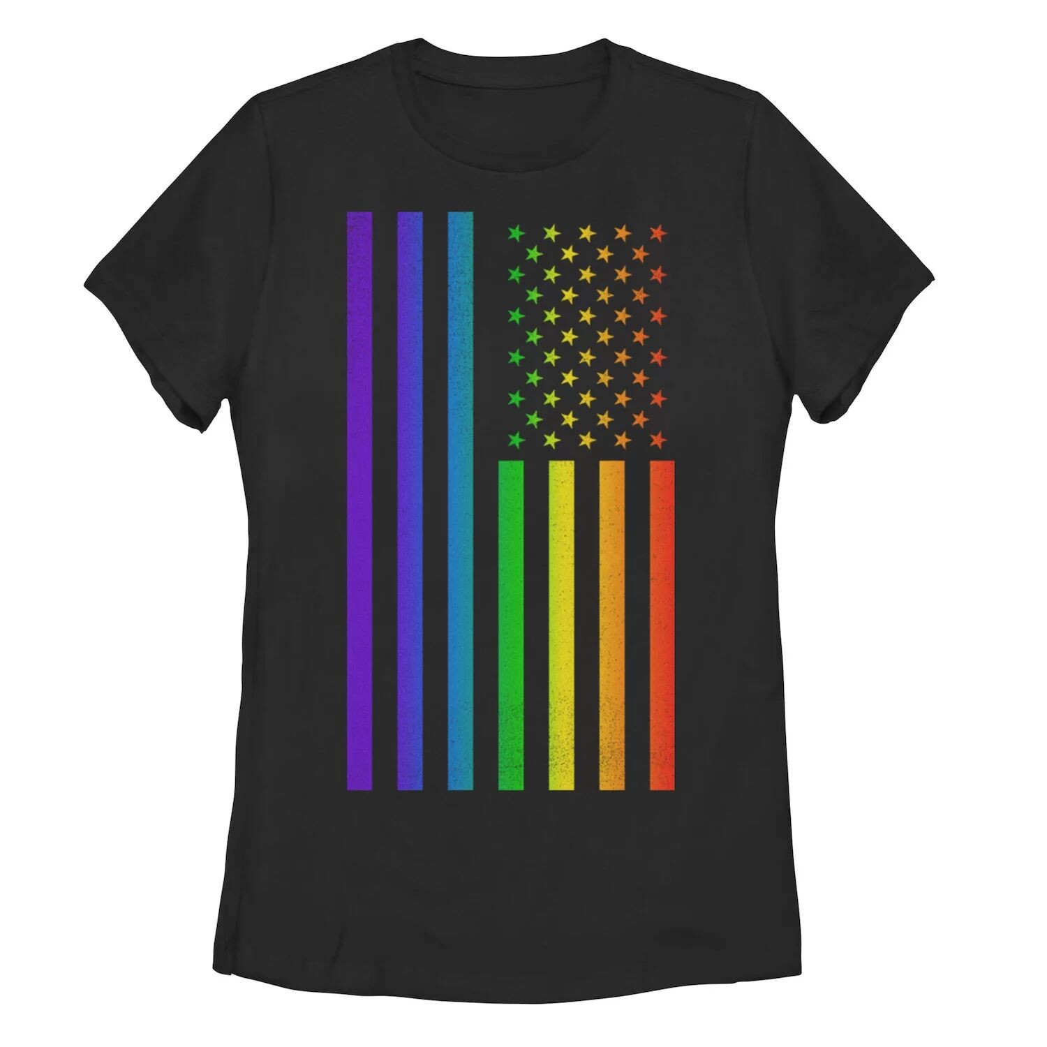 

Футболка Junior's Americana Rainbow с вертикальными звездами и полосками