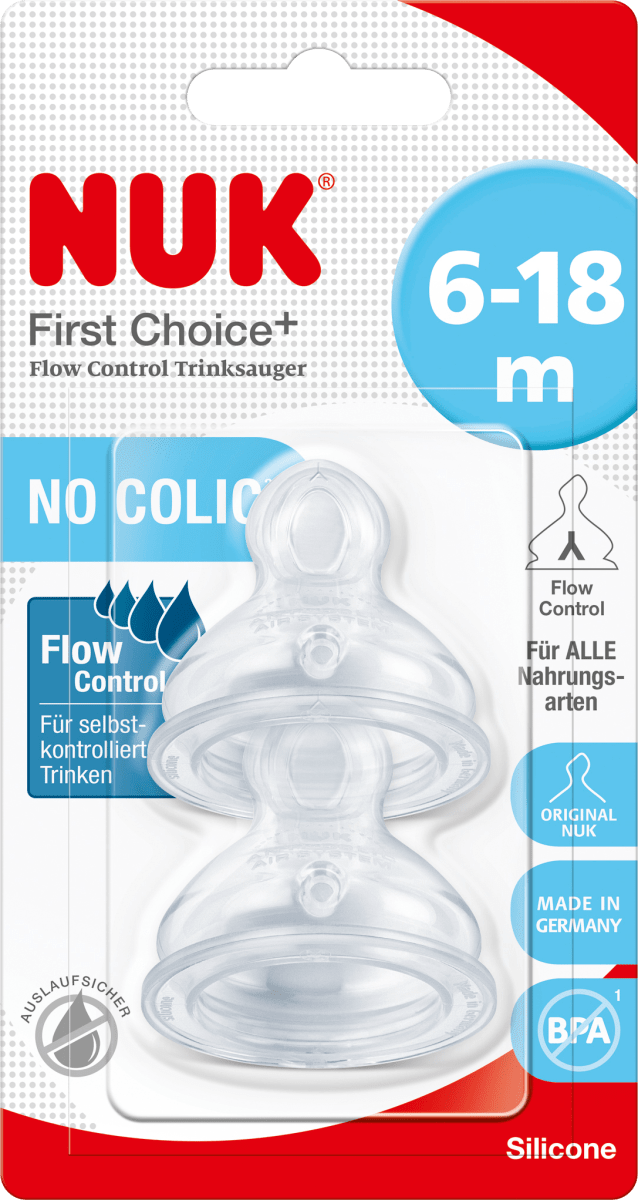 Соски-поилки First Choice+ силикон 6-18 месяцев 2 шт. NUK bottle nuk 10741557 first choice disney 300ml