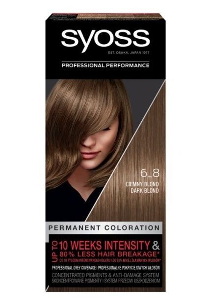 

Syoss Permanent Coloration 6-8 краска для волос, 1 шт.
