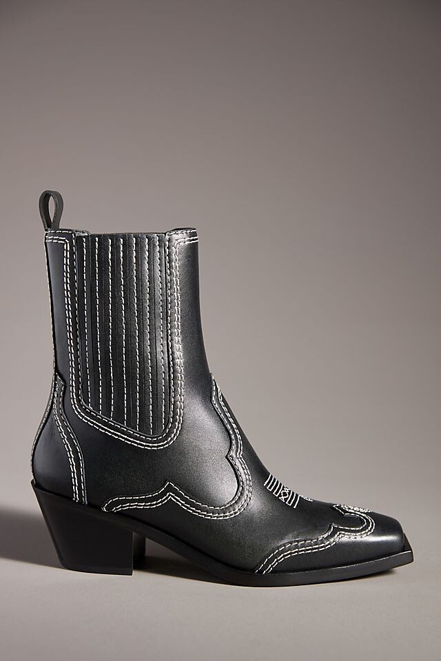 

Сапоги кожаные Loeffler Randall Agnes, черный