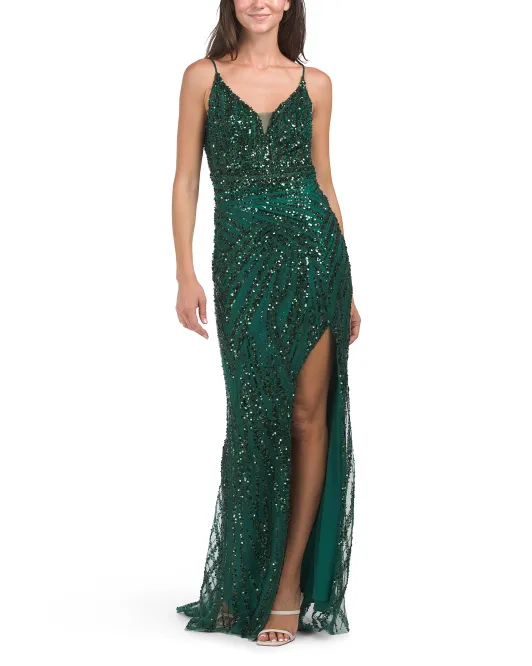 

Платье с пайетками и бантом Ieena For Mac Duggal, бирюзовый